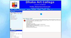 Desktop Screenshot of dhakaartcollege.info